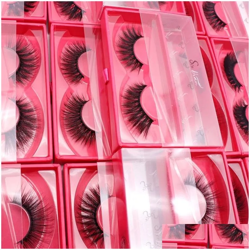 faux 3d mink eyelashes cross long thick false eyelash cruelty soft natural lash extension makeup