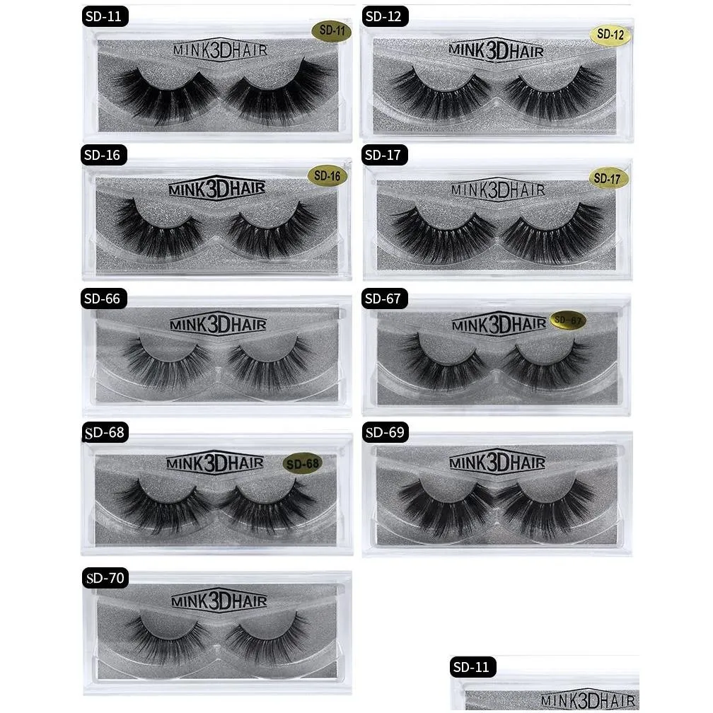 in stock 3d mink eyelashes eye makeup mink false lashes thick fake eyelashes 3d eye lashes extension beauty tools 20 styles mink