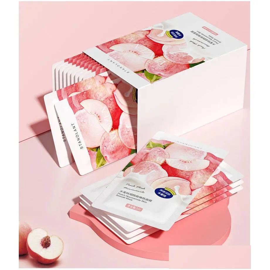 venzen 1 box peach sleep mask cream brighten skin facial mask cream moisturizing mask cream skin care