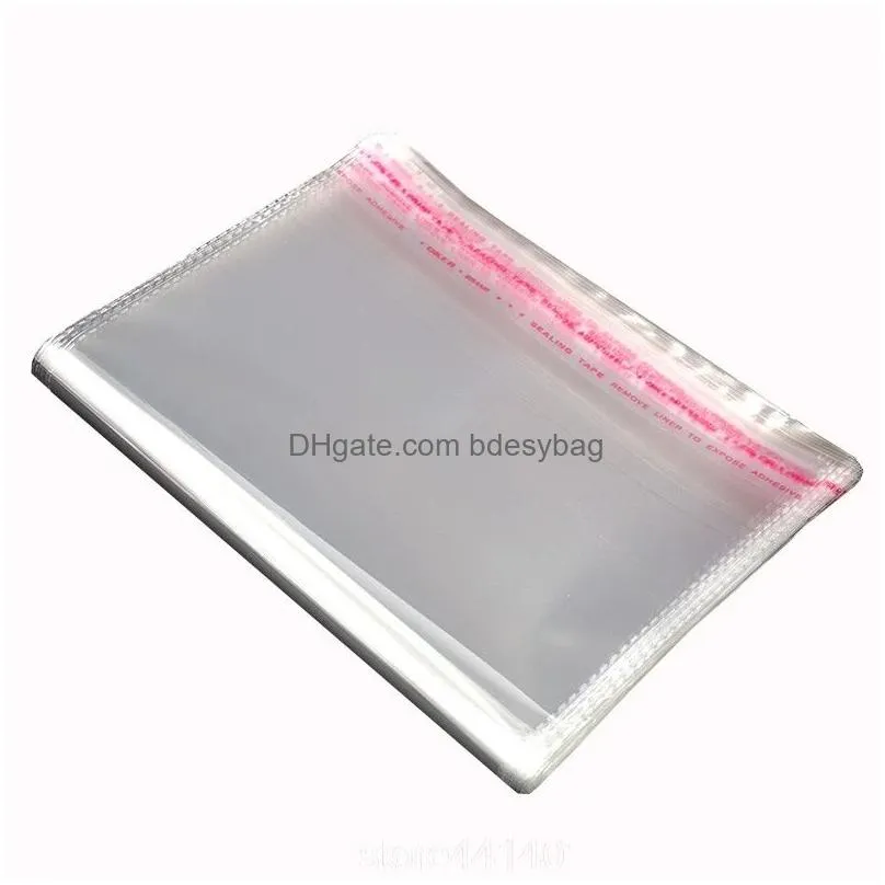 100pcs lot self sealing bag transparent plastic opp bags adhesive cellophane pouch for jewelry candies 