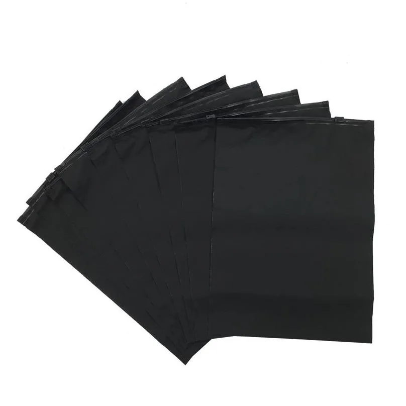 black frosted clothes packaging zipper bags plastic ship sealed waterproof underwear pouches