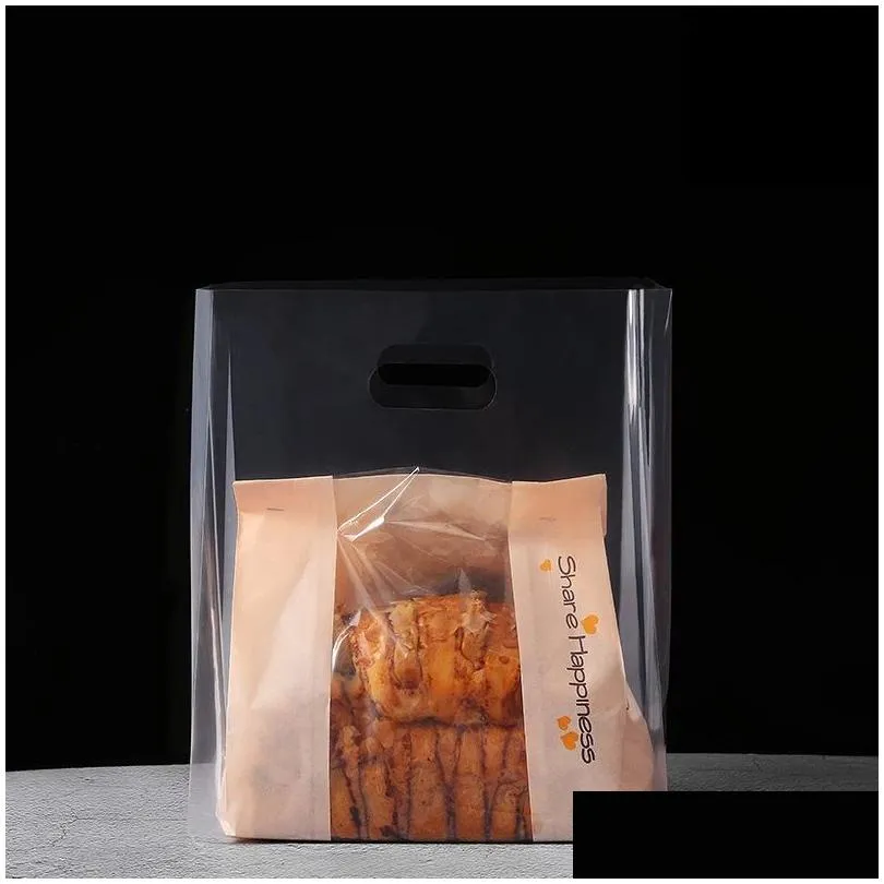 transparent packaging bags plastic baking cake bread dessert food packaging takeaway bags