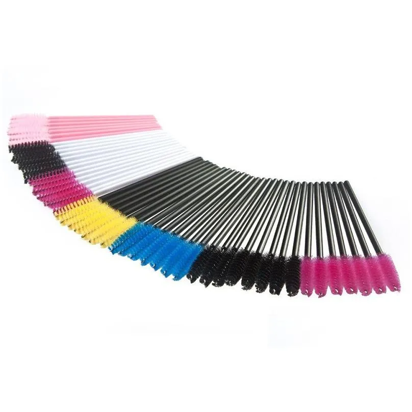 makeup tool 50pcs disposable eyelash makeup brushes cosmetic mascara brush wands applicator for lady gifts