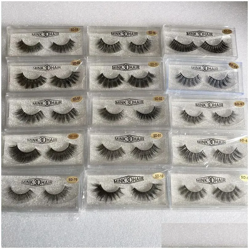 in stock 3d mink eyelashes eye makeup mink false lashes thick fake eyelashes 3d eye lashes extension beauty tools 20 styles mink