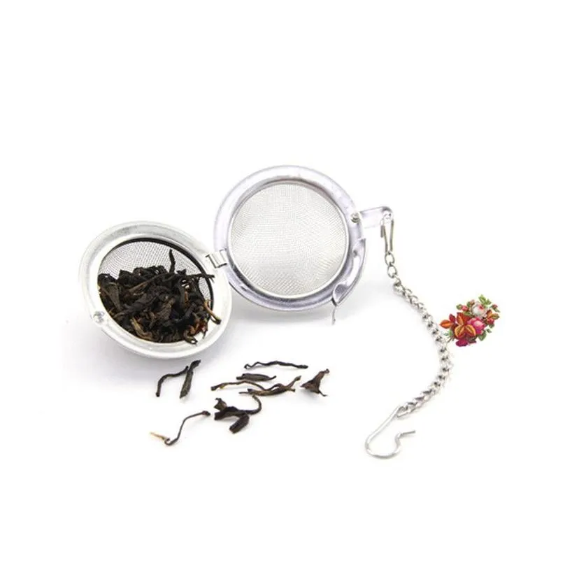stainless steel tea pot infuser sphere locking spice tea green leaf ball strainer mesh strainers filter tools