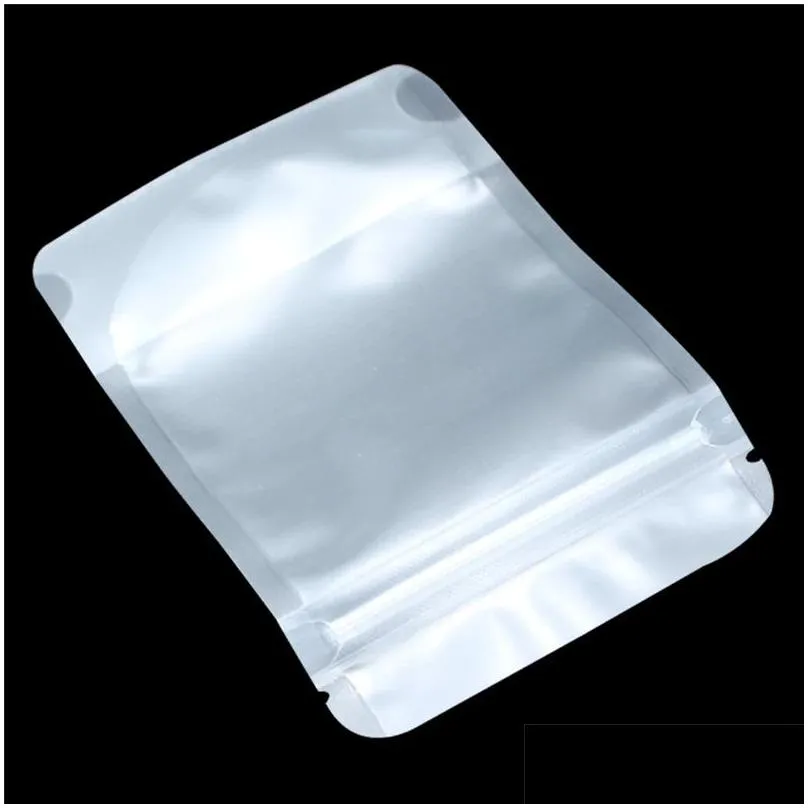100pcs lot frosted plastic bags kitchen storage package zipper stand up packaging bag food tea sealable pouches