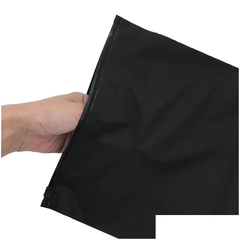 black frosted clothes packaging zipper bags plastic ship sealed waterproof underwear pouches