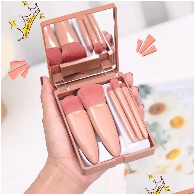 5pcs makeup brushes set blush brush mini eye brush cosmetic powder eye shadow foundation blush blending make up brush maquiagem