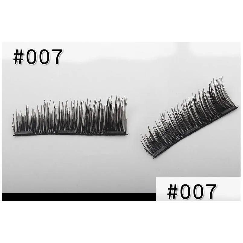 magnetic false eyelashes 3d mink lashes reusable three / dual magnets eyelashes extension 3d eyelash full strip extensions magnetic eye