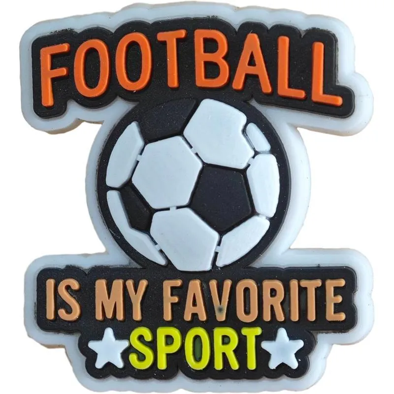 favorite sport football themed shoe decorations charms for croc - perfect for alligator jibtz bubble slipper sandals