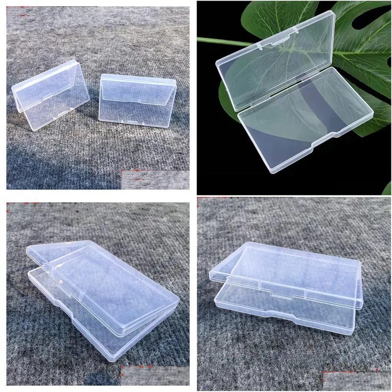 mini boxes rectangle clear plastic jewelry storage case container packaging box for earrings rings beads