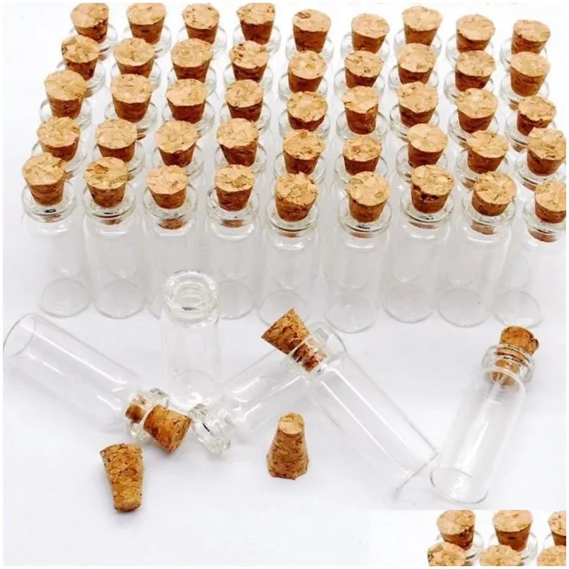 mini glass bottles jars with wood cork stoppers for wedding favors halloween decorations