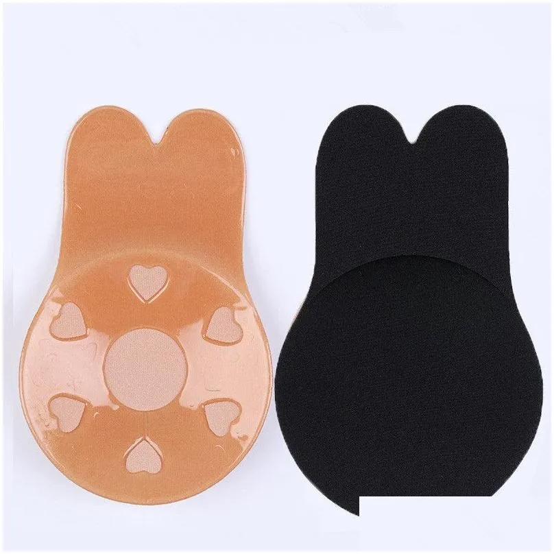 female push up bra seamless strapless invisible bra self adhesive silicone nipple cover stickers thin breathable breast pads