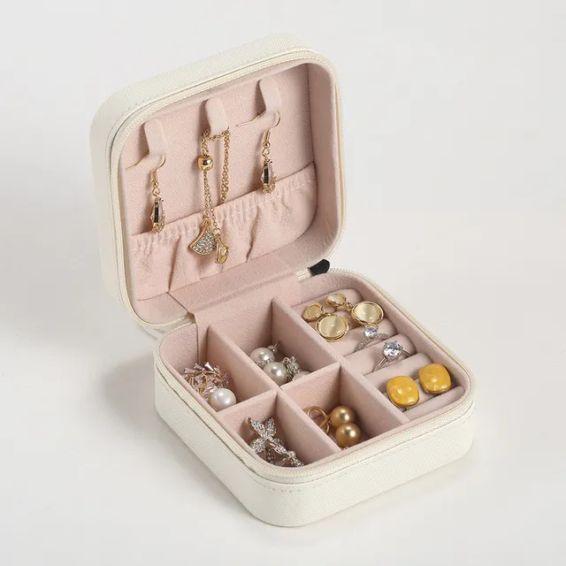 jewelry boxes packaging display portable small box women travel jewellery organizer pu leather mini case ring