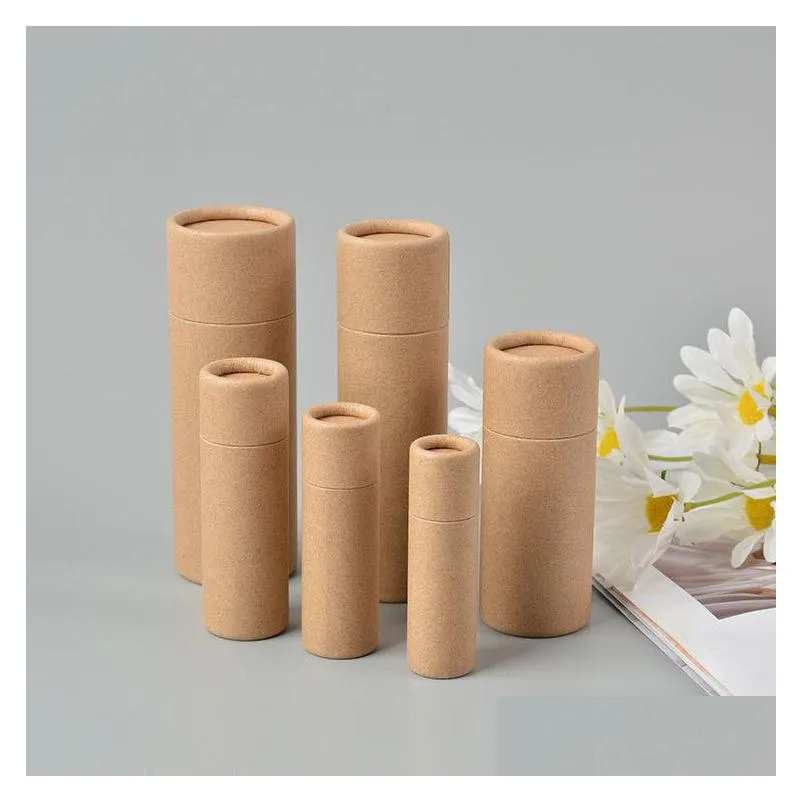 kraft paperboard boxes tubes paper containers for tea coffee crafts gift tube packing