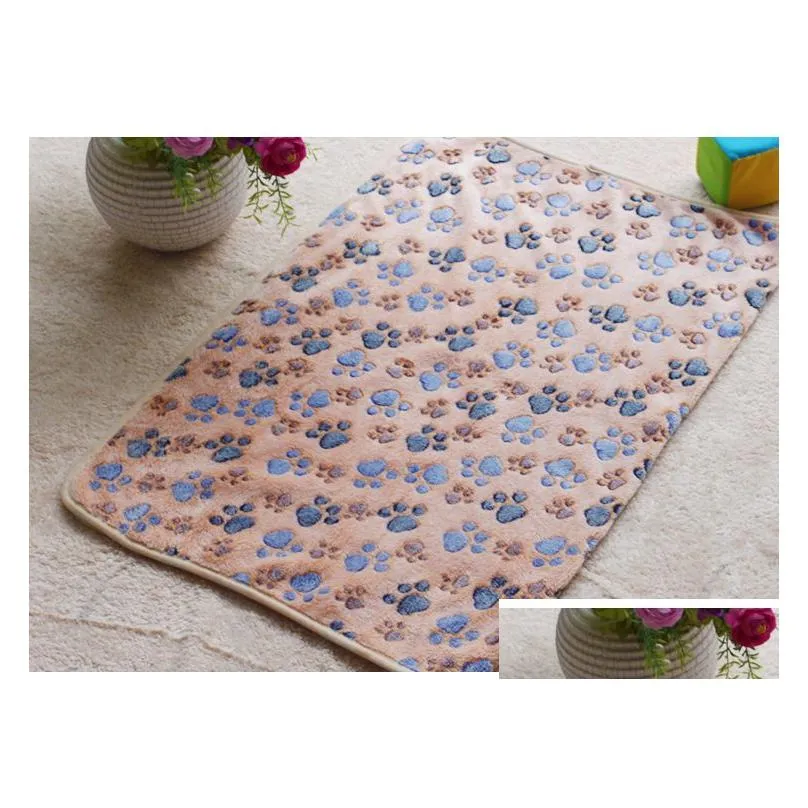 pet blanket paw prints blankets for pet hamster cat and dog soft warm fleece blankets mat bed cover