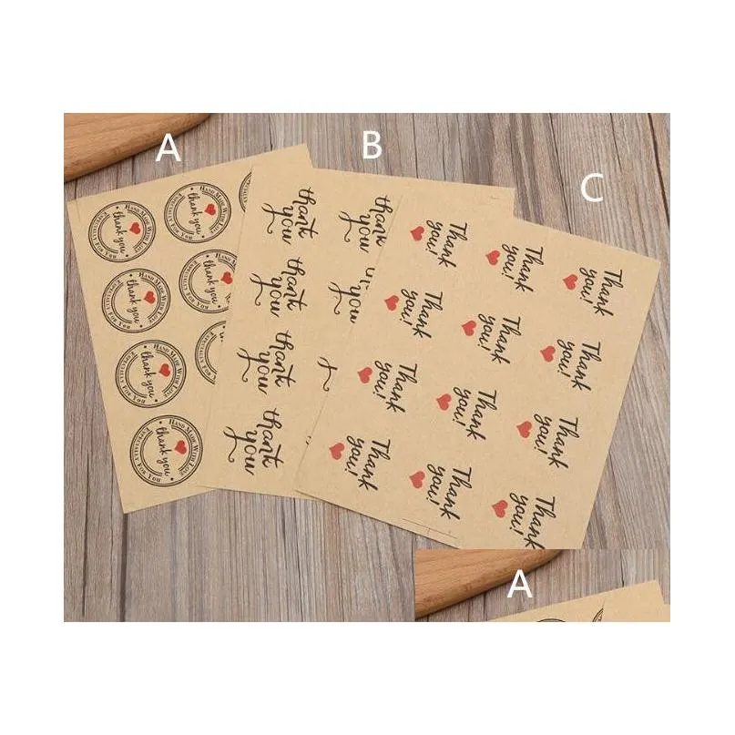 new festive 12 pcs/sheet kraft paper thank you gift tags wedding favors party accessories christmas diy wedding vintage wedding lables