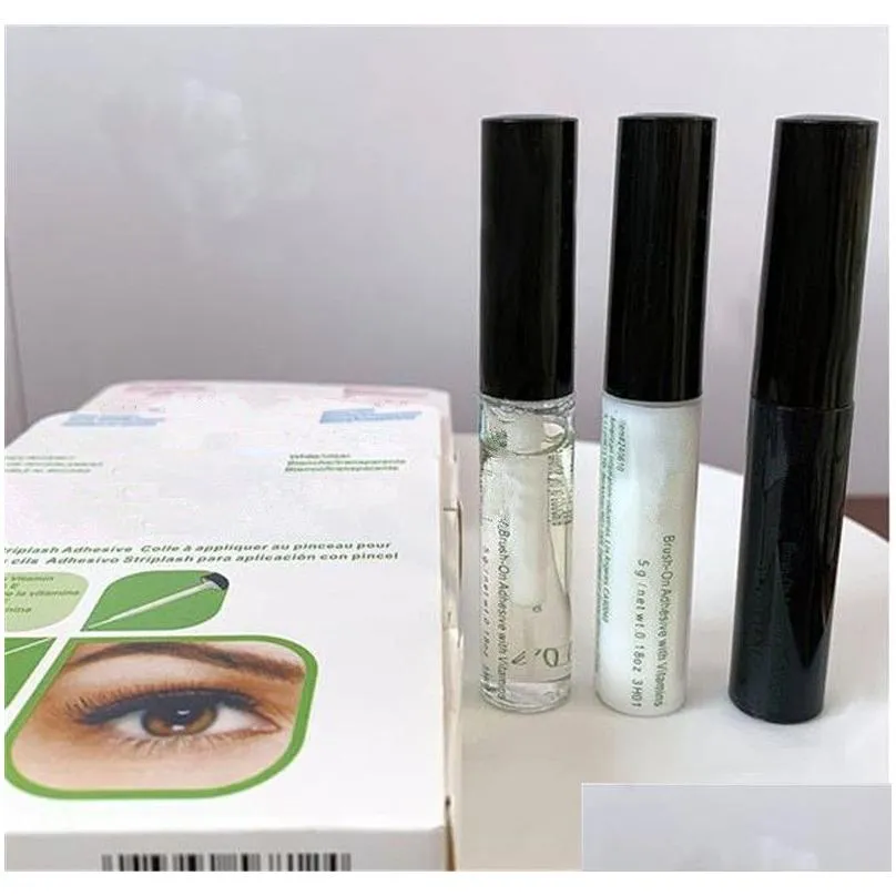 eyelash adhesives eye lash glue brush-on vitamins white clear black 5g packaging makeup tool