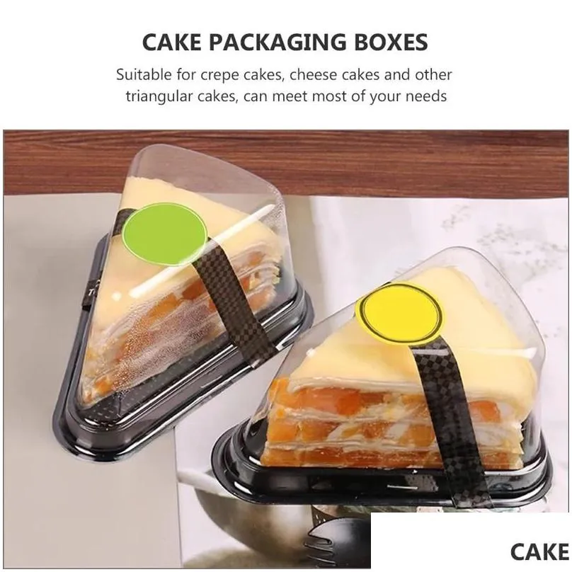 cake slice box container cheesecake pies holder clear plastic triangle cakes box restaurant dessert case