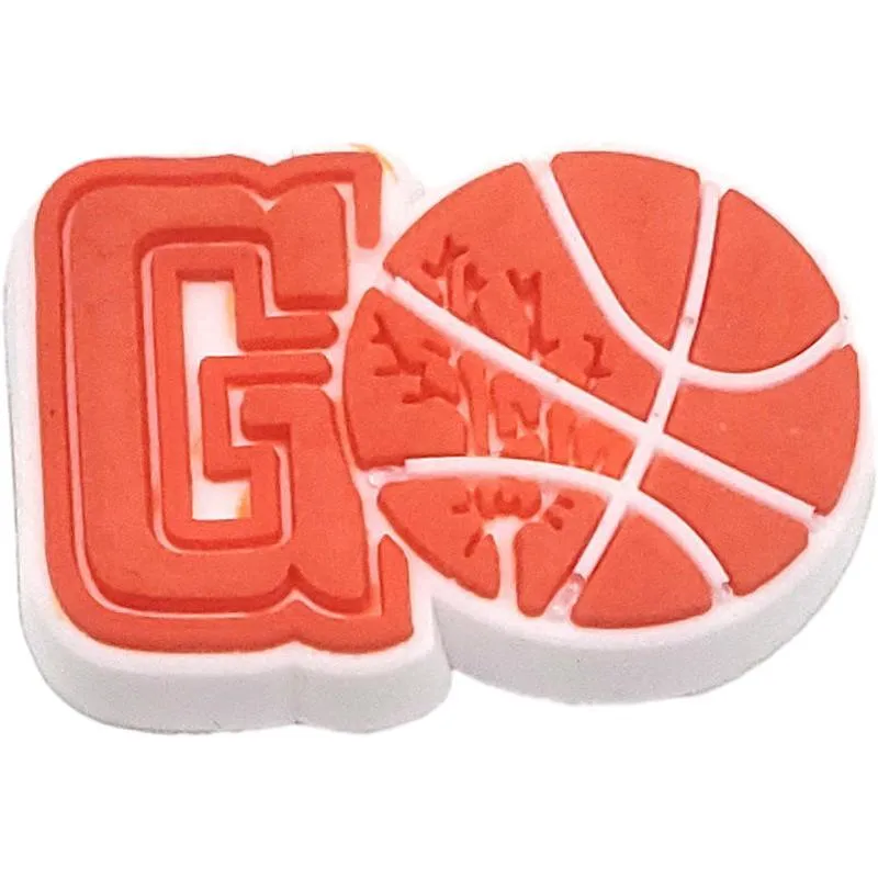 love basketball themed shoe decorations charms for croc - perfect for alligator jibtz bubble slipper sandals