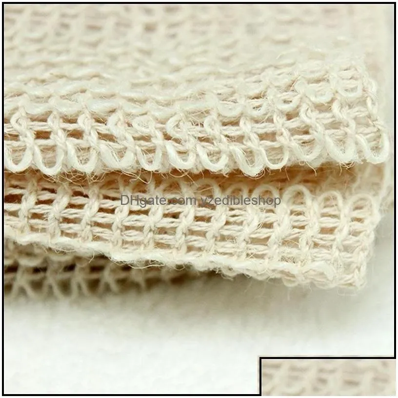 bath brushes sponges scrubbers 25cm natural sisal soap pouch mesh towels face and body exfoliating cloth drop delivery home garde