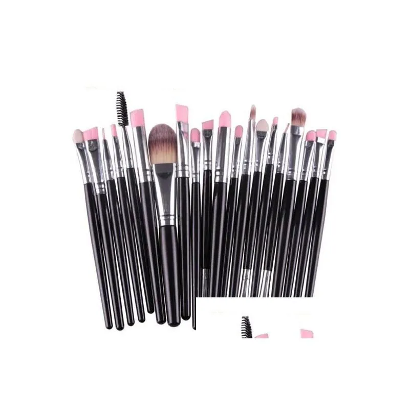 20 pcs brand makeup brushes professional cosmetic brush set with nature contour powder cosmetics brush makeup