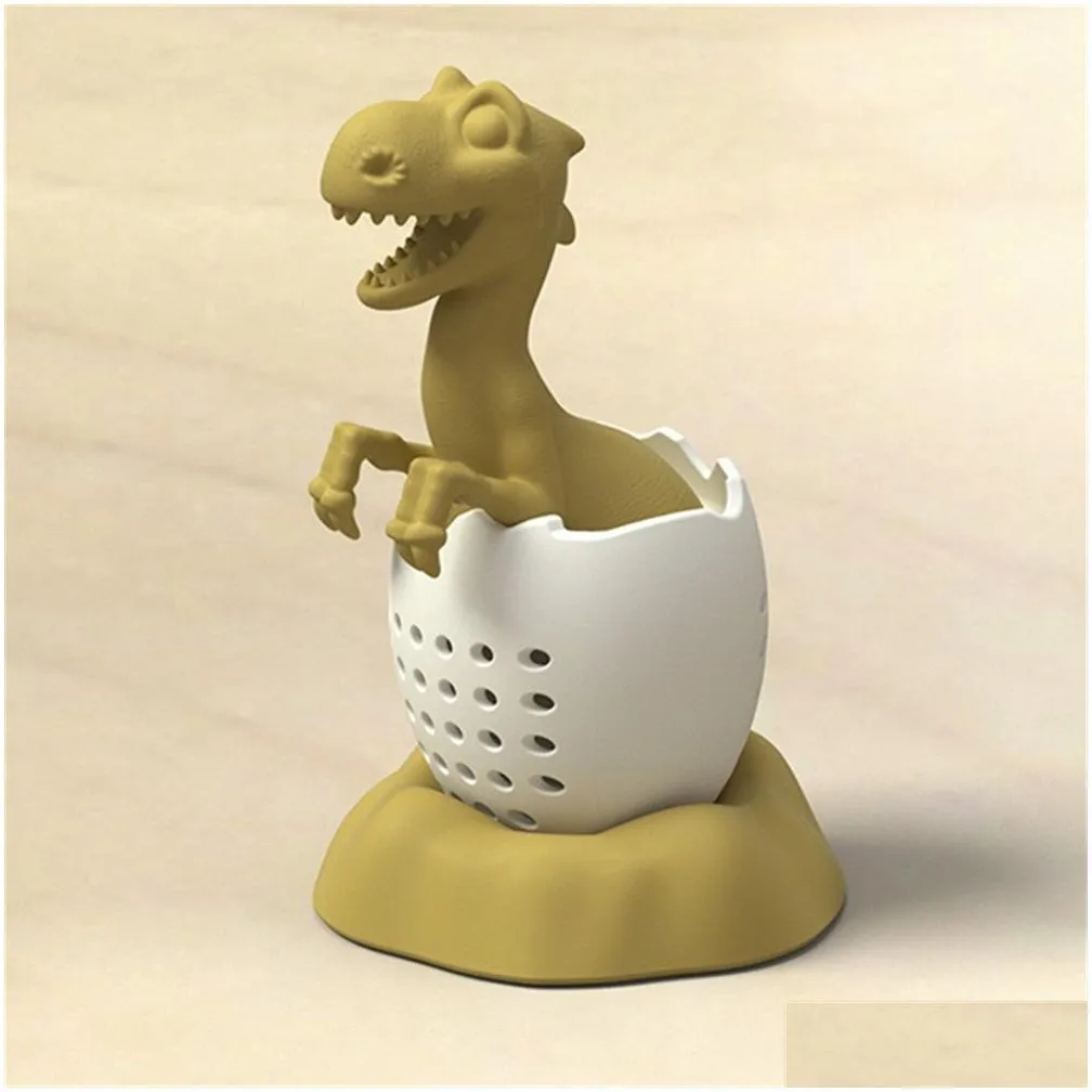 coffee tea tools tea infuser dinosaur eggshell filter diffuser loose silicone strainer for different mugs and leaves