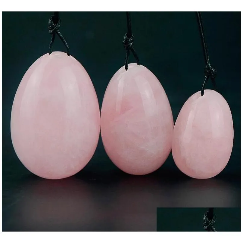 natural rose quartz crystal eggs crystal yoni egg for women kegel exercise vaginal balls massager toys