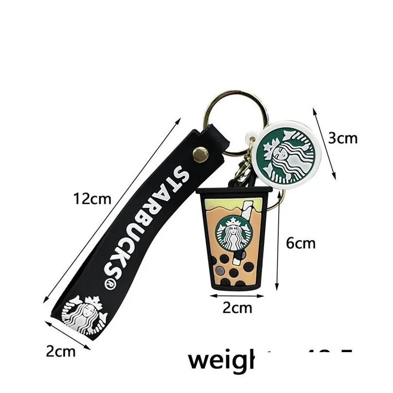 birthday party gift starbucks keychain chain headphone protective case cover ornament alloy metal pendant wholesale