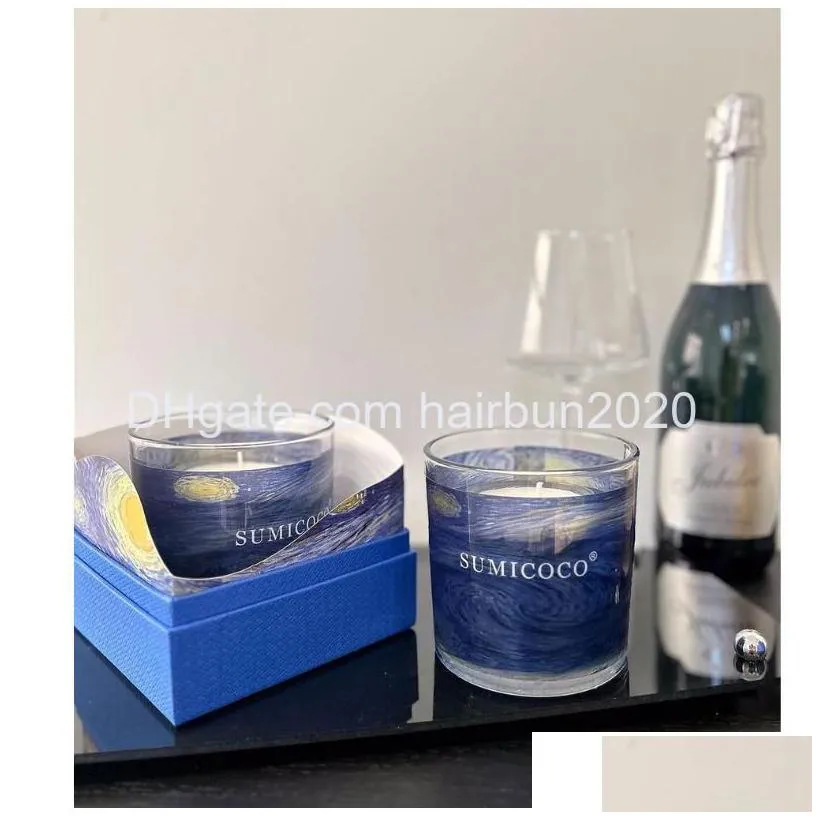 candles 10pcs sumicoco blue lover teachers birthday scene atmosphere fragrance candle gift box with hand gift gift including box