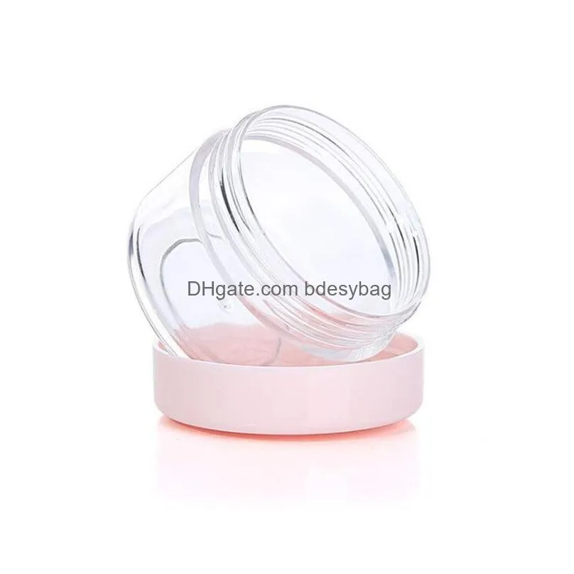 10g 15g 20g jar cosmetic sample bottle empty container clear plastic pot jars makeup containers for lip balm eye shadow packing