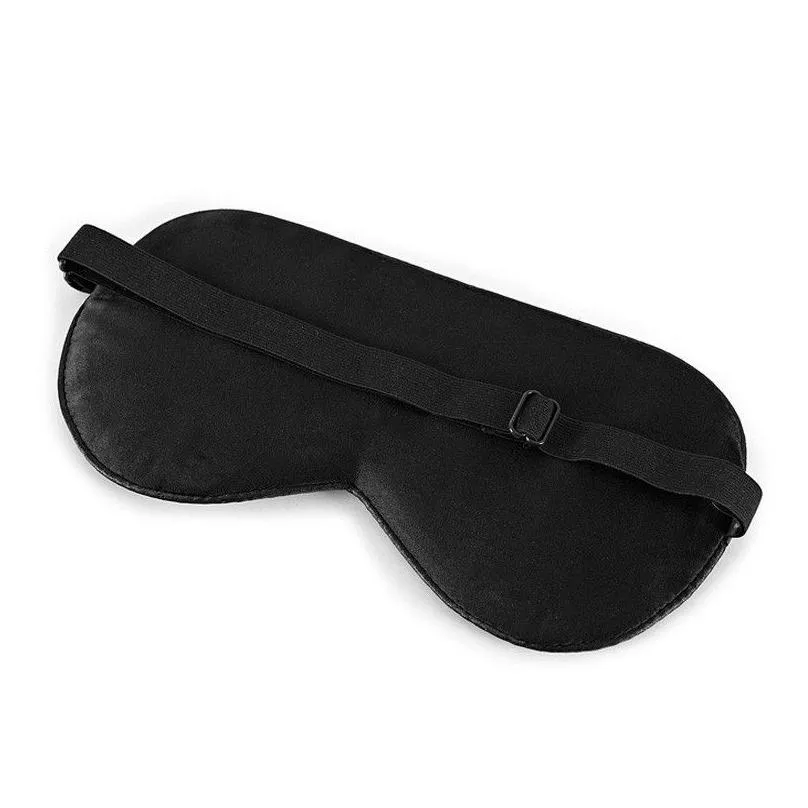 100% silk sleep rest eye mask padded shade cover breathable travel relax aid blindfolds 9 colors sleep masks