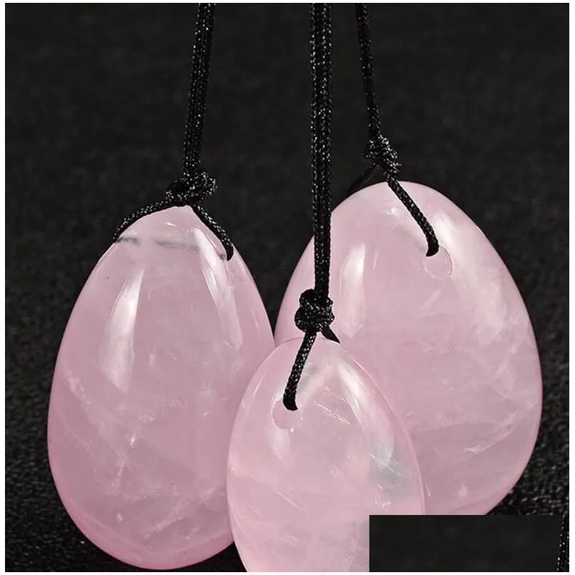 natural rose quartz crystal eggs crystal yoni egg for women kegel exercise vaginal balls massager toys