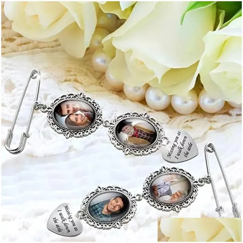 sublimation pin brooch wedding favor metal pendants bouquet p o charms brooches diy gift