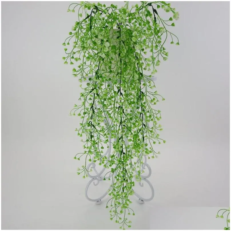 decorative flowers wreaths 1pcs artificial fake plastic flower vine garden decoration hanging garland plant plants home wedding