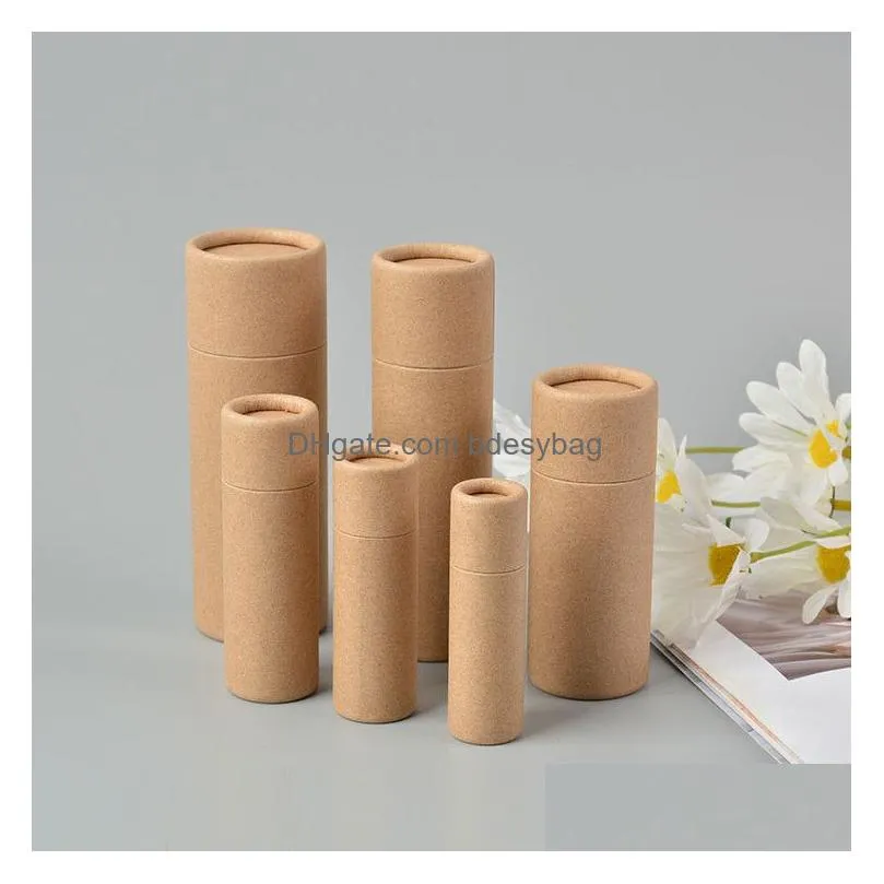 kraft paperboard tubes essential oil bottle packaging box round papers containers gift paper tube empty paper jar