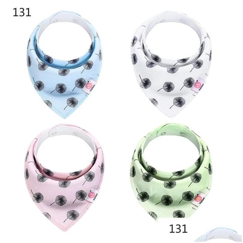 100 style baby cartoon bibs born baby boys girls organic cotton animal pattern double-deck absorbent soft bibs 4pcs/lots b1