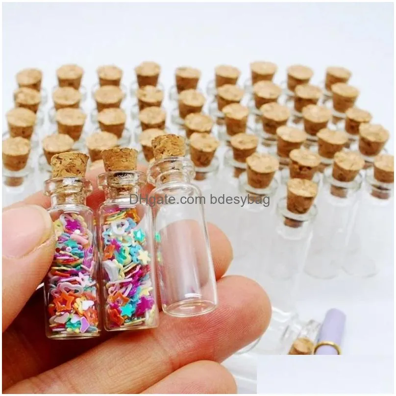 glass favor jars with cork lids drift bottle mini jar for diy crafts wedding favors