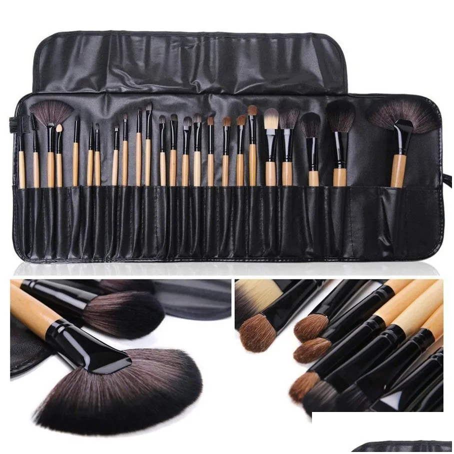 wholesale cosmetics brushes gift bag of 24 pcs makeup brush sets professional eyebrow powder foundation shadows pinceaux make up tools