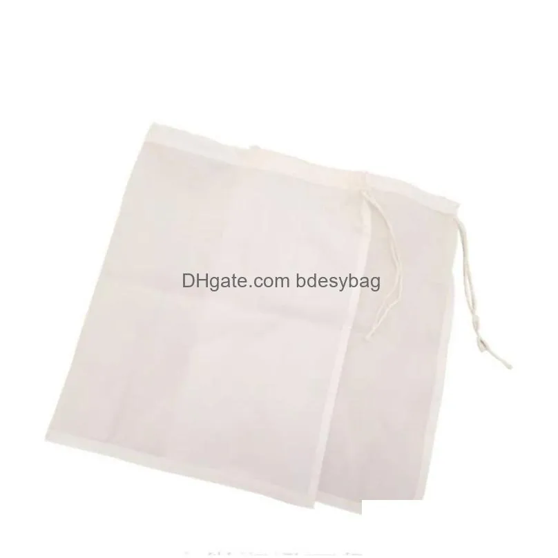 120 micron nut milk bag reusable mesh filter net coffee milks tea fruit juice wine mesh strain