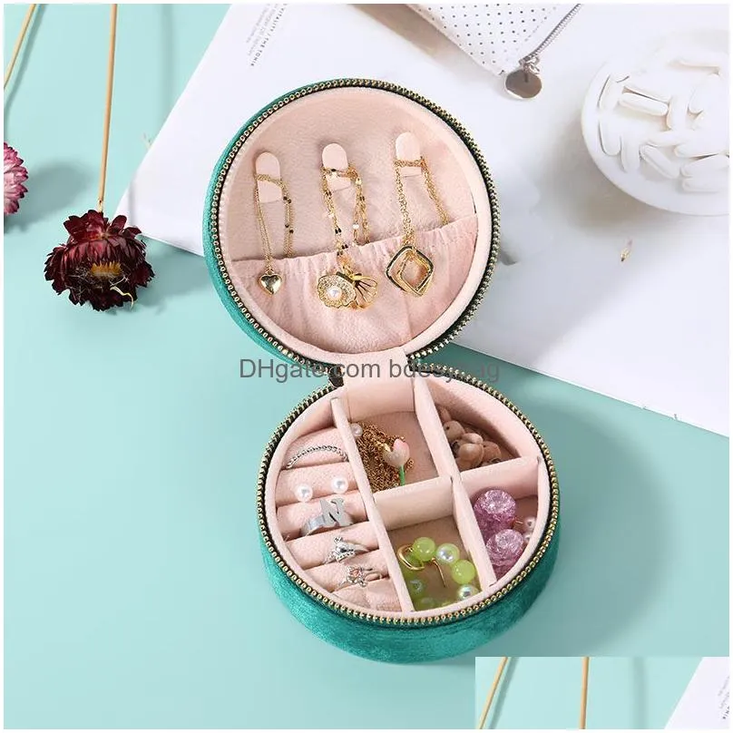 velvet jewelry box organizer travel jewelry case small rings boxes for women earring display cases