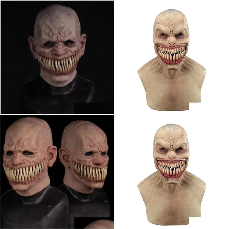 party masks adult horror trick toy scary prop latex mask devil face cover terror creepy practical joke for halloween prank toys