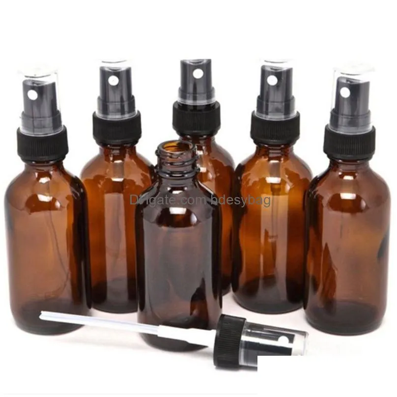 10ml/15ml/ 30ml/50ml/100ml refillable press pump glass spray bottle oils liquid container for oil liquids with sprays pumb