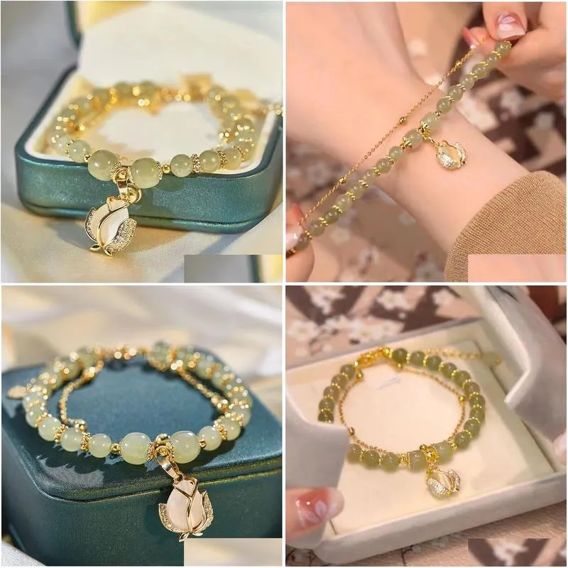 step by step natural an jade belt bell bracelet female super immortal small group light luxury twin friend bracelet