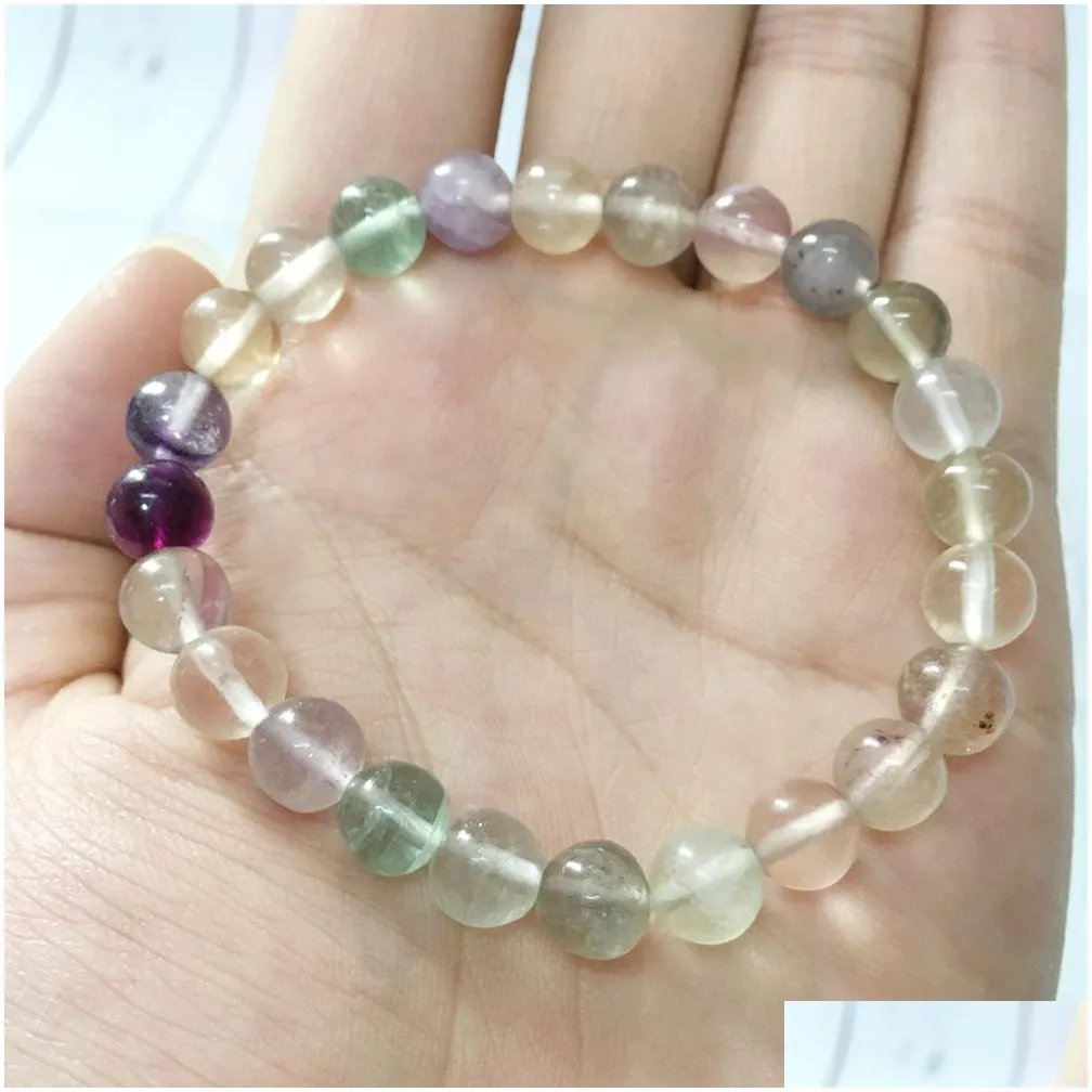mg0312 design fluorite women`s bracelet natural gem stone yoga bracelet negative energy protection wrist mala jewelry