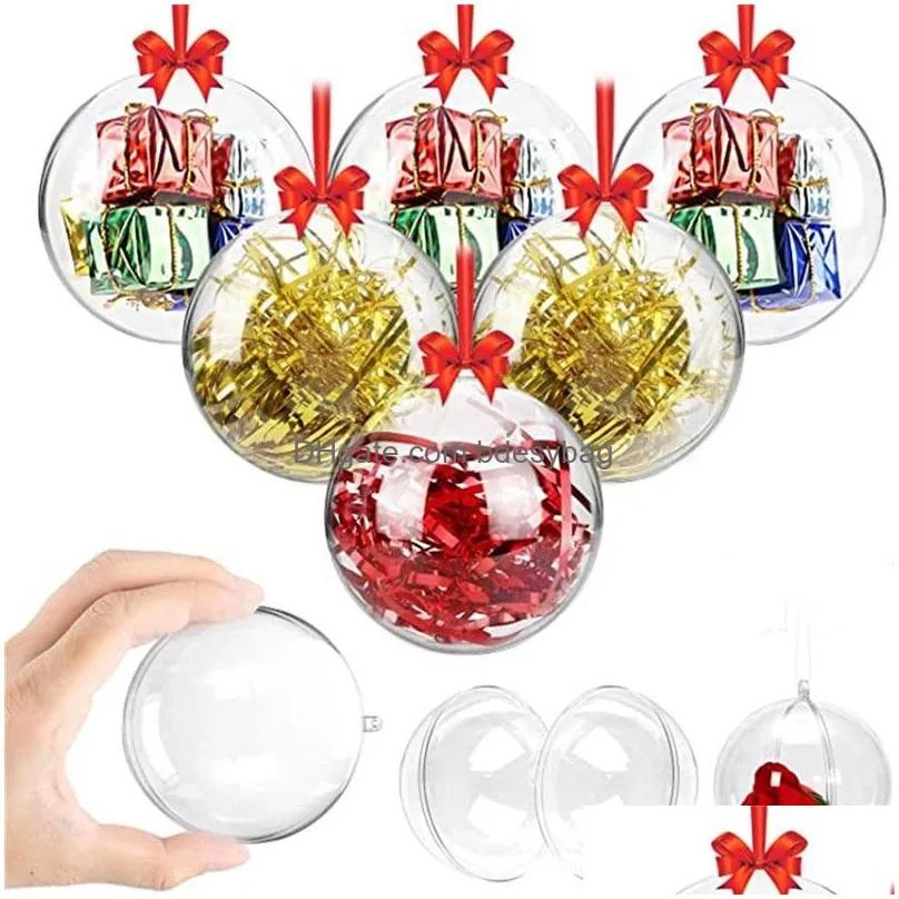 4cm 5cm 6cm 7cm 8cm 9cm 10cm 12cm clear plastic fillable ball transparent ornament baubles creative christmas tree decoration ball