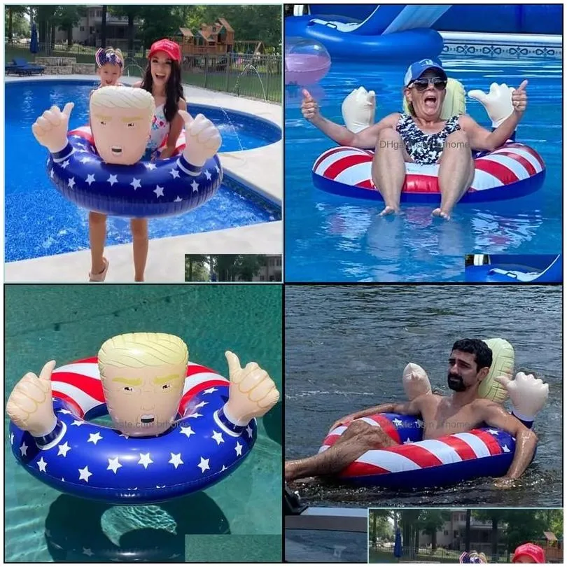 other festive party supplies trump swimming floats inflatable pool raft float swim ring for adts kids drop delivery home garden fe