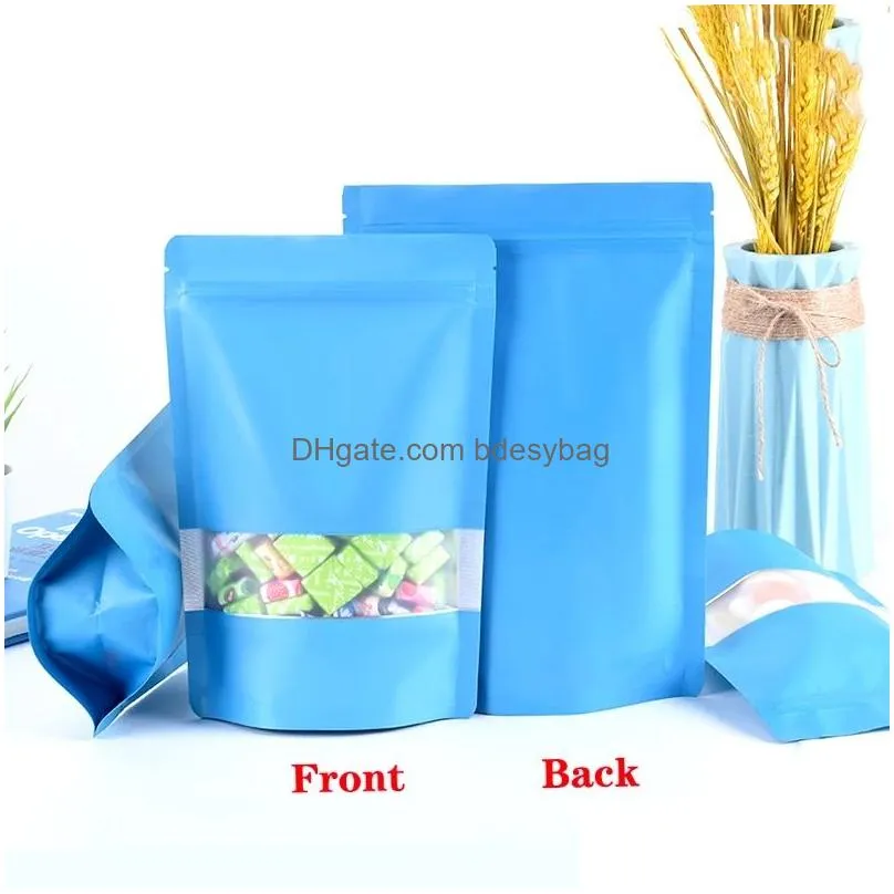 100pcs/lot color aluminum foil tea packaging bag coffee bean biscuit baking self adhesive food sealing bags recyclable