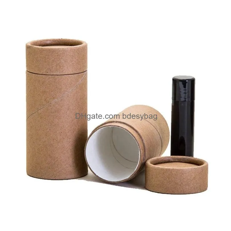 kraft paperboard tubes essential oil bottle packaging box round papers containers gift paper tube empty paper jar