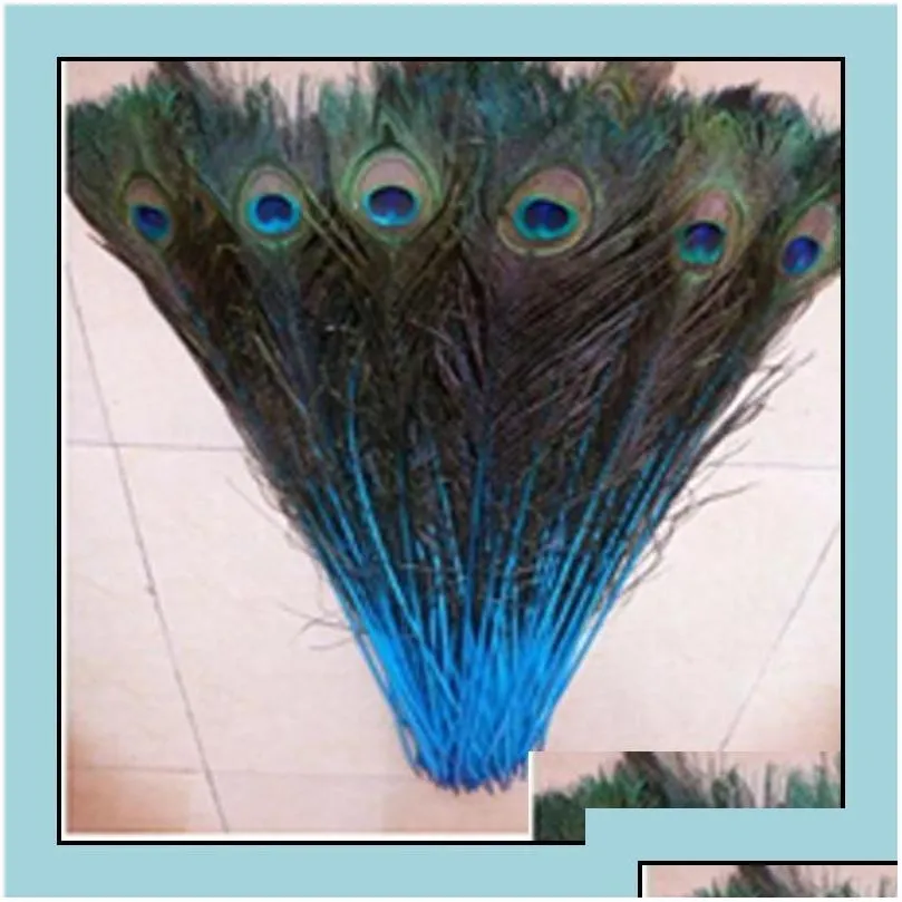 wholesale feathers 100 pcs high quality 7080cm 2832inches peacock u pick color230w drop delivery office school business industrial retail servi